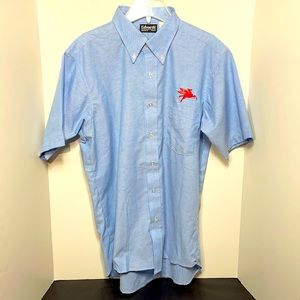 Vintage 90’s Mobile Oil Pegasus Gasoline Attendant Mechanics Short Sleeve
